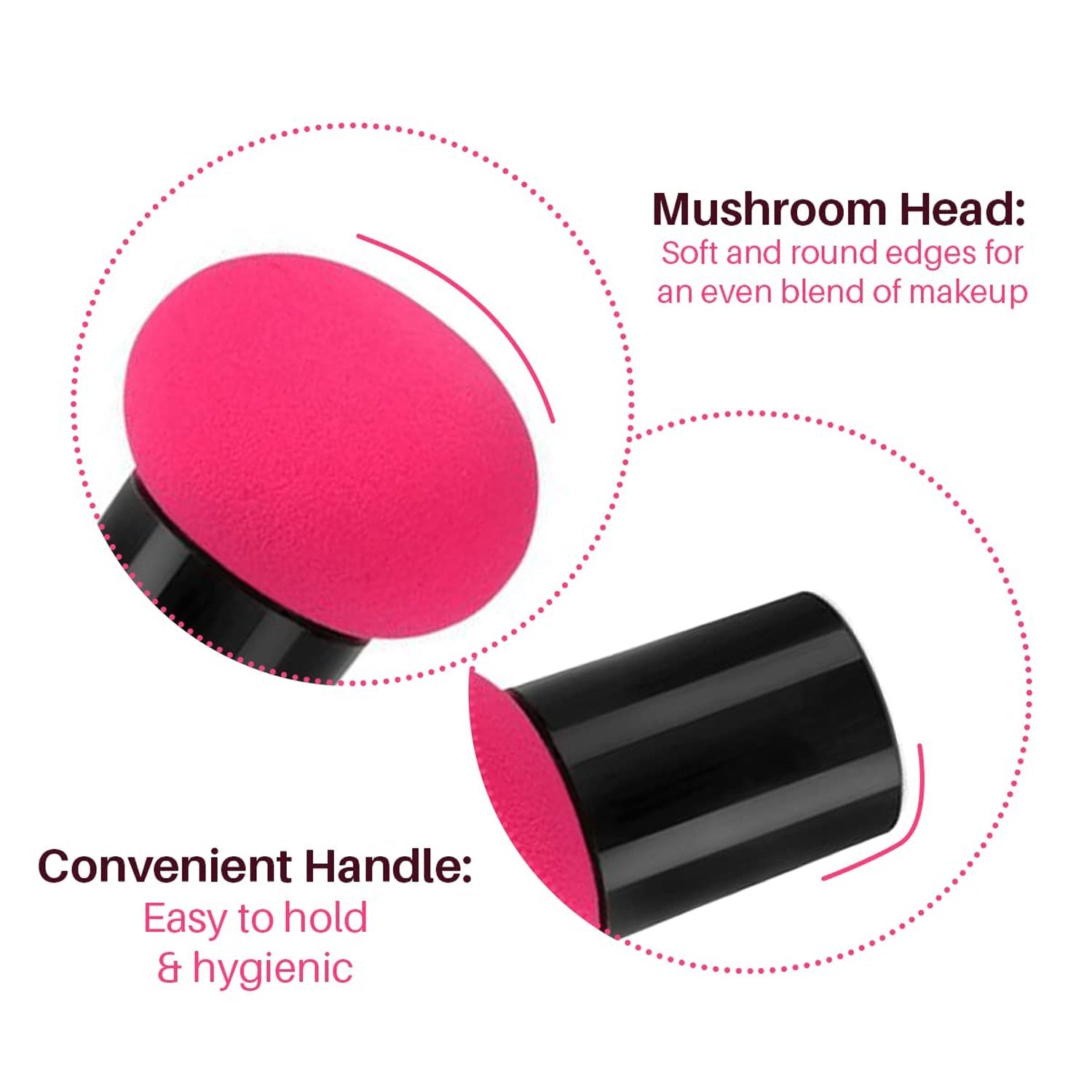 Professional Makeup Sponge Puff with Handle (1 Pc) Professional Makeup Sponge Puff with Handle (1 Pc)